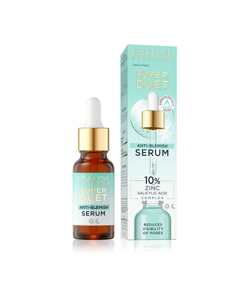 Eveline Super Duet Anti Blemish Serum - 10% Zinc & Salicylic Acid Complex 18ML