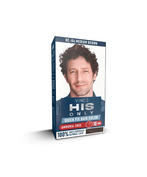 Medium Brown Men Hair Color - His Only (HC-04)