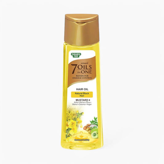 Emami 7 Oils in One Blends for Damage Control Hair Oil - Musturd