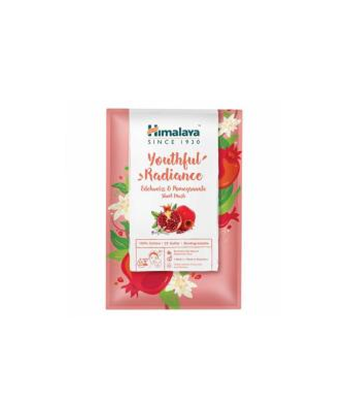 Himalaya Youthful Radiance Edelweiss &amp; Pomegranate Sheet Face Mask, 30ml