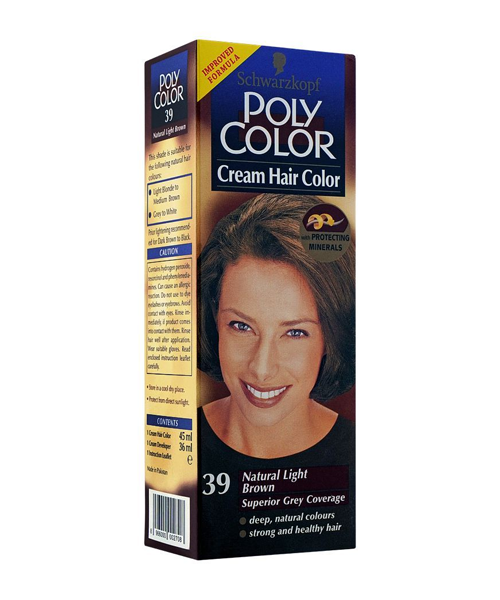 Poly Color Cream Hair Color, 39 Natural Light Brown